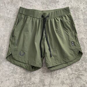 ASRV Shorts Mens Medium DSG-0824 Tetra-Lite Olive Green 6” Linerless Wings Gym